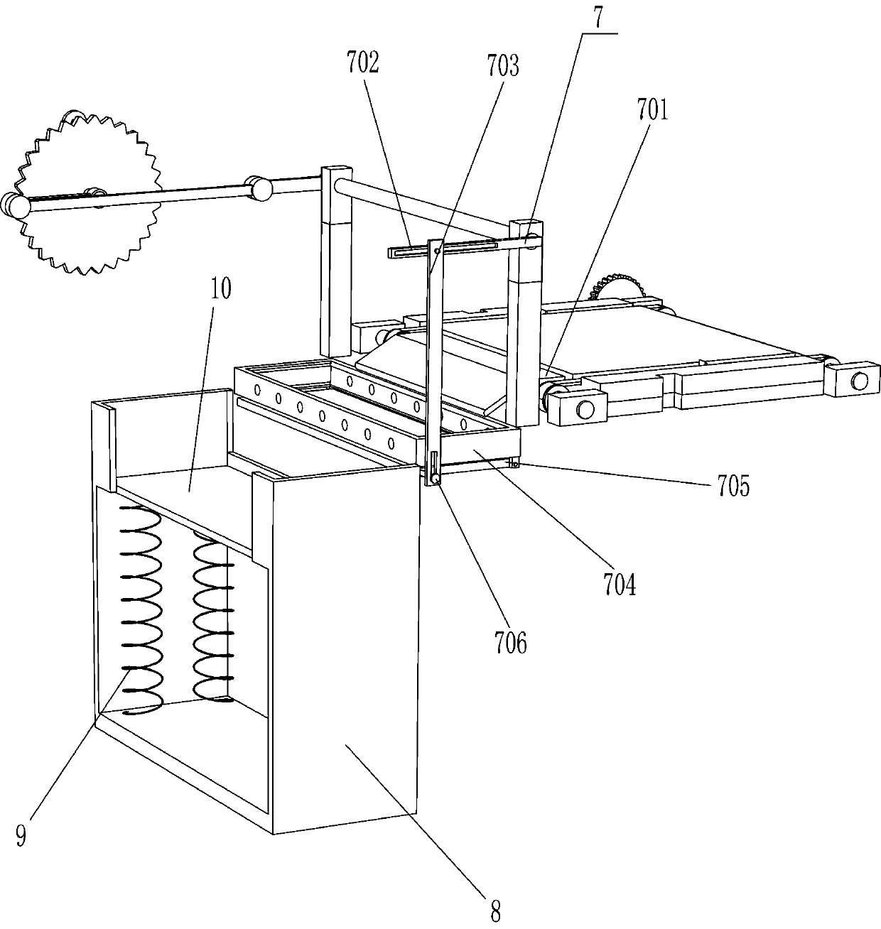 Automatic label printing equipment for plastic-wood panel