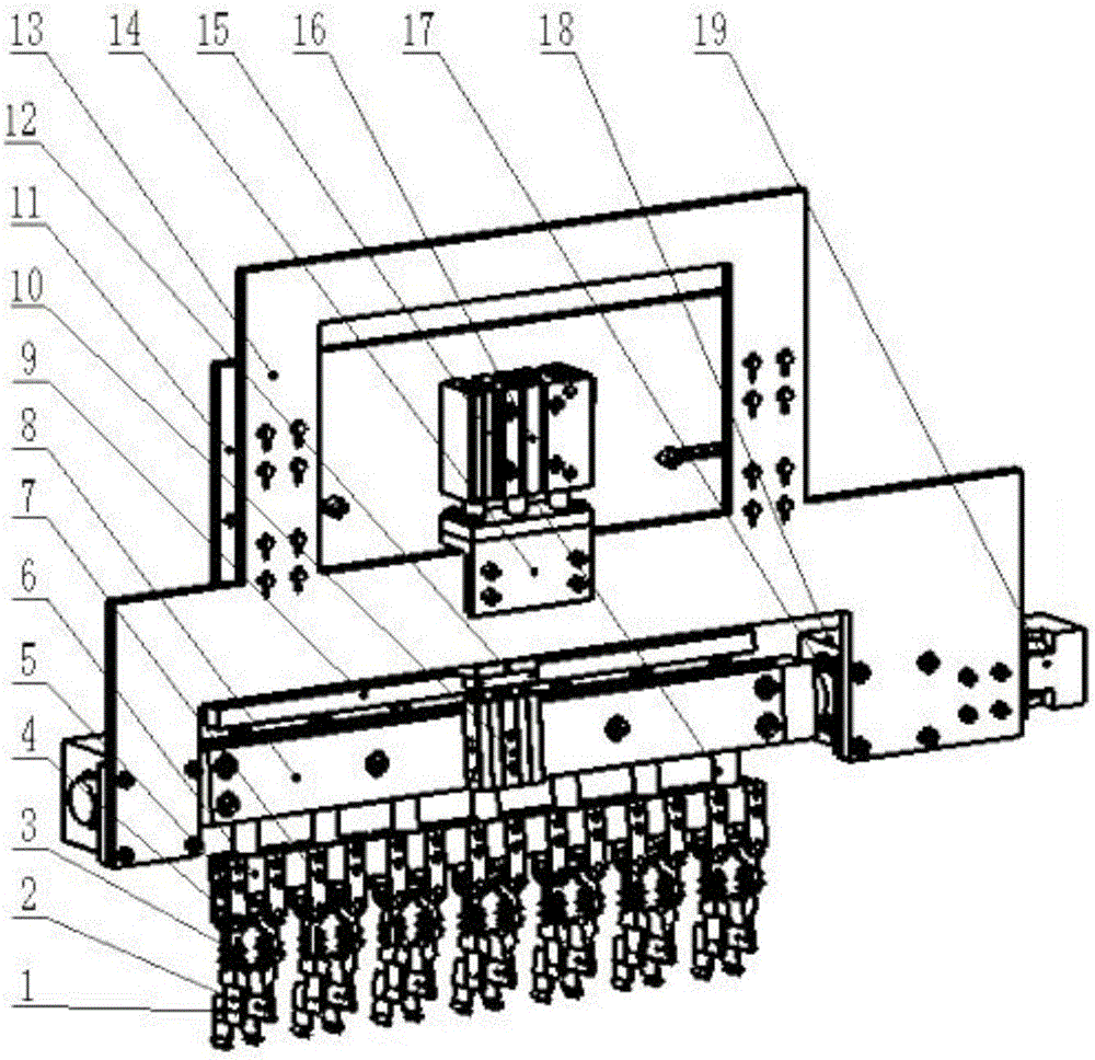 Direction-variable linkage type plug seedling cuttage gripper