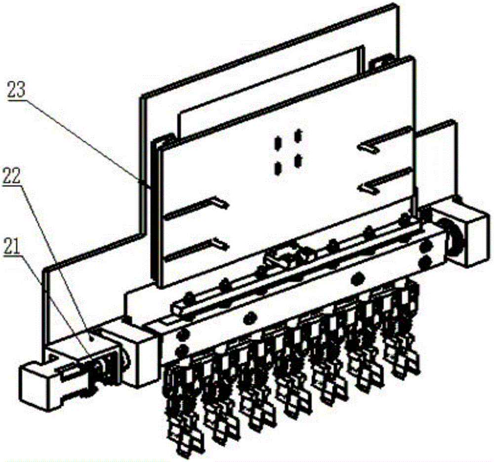 Direction-variable linkage type plug seedling cuttage gripper