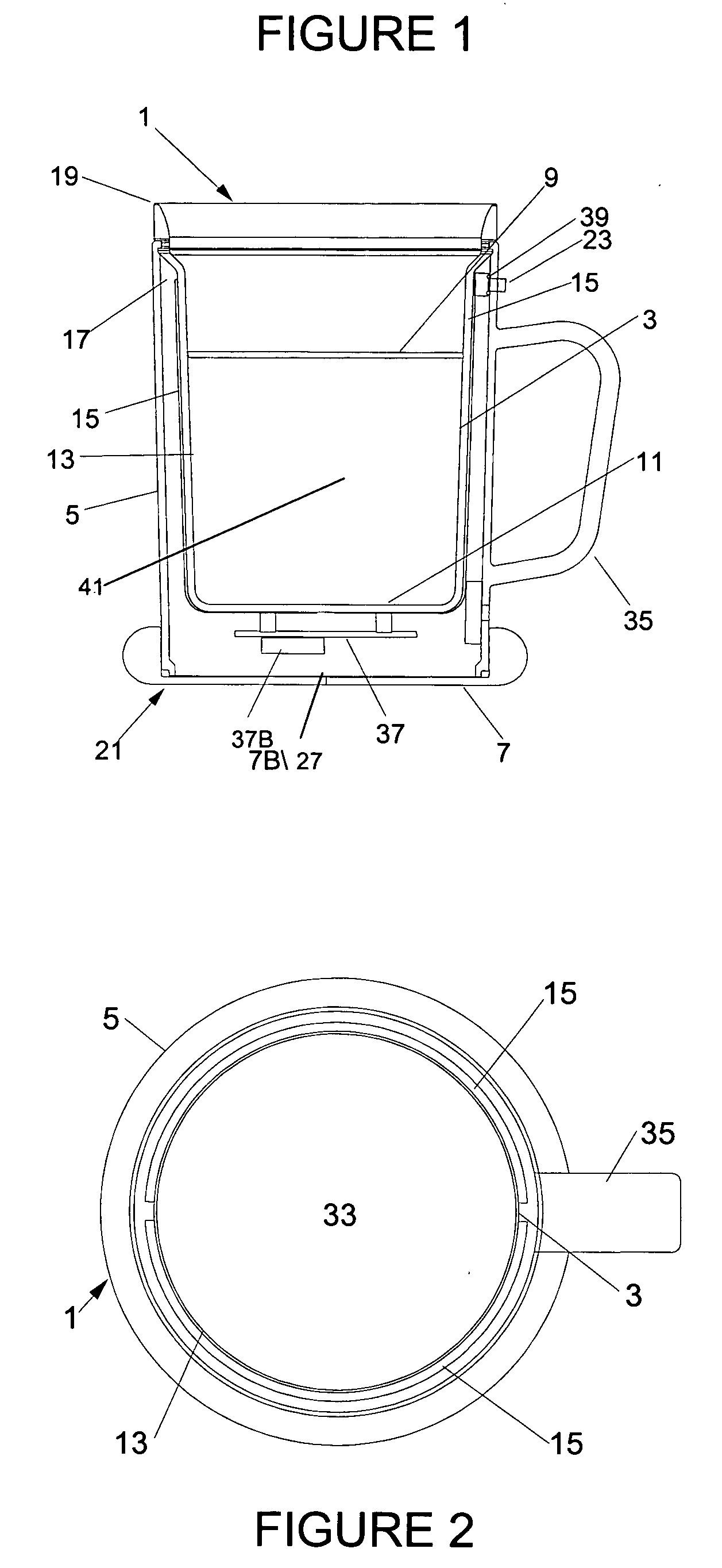 Vessel with integrated liquid level sensor