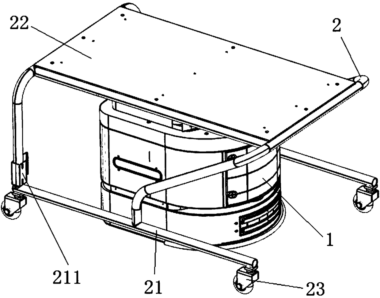 Automatic induction positioning charging skip transportation robot