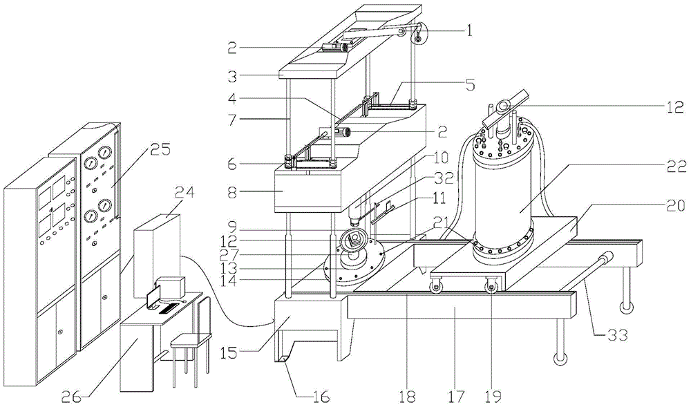 A large-scale fluid-solid-thermal multi-field coupling test loading system