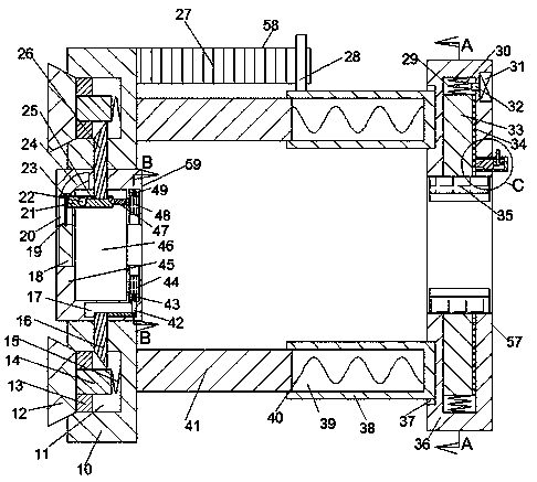 Auxiliary punching and powder collecting device