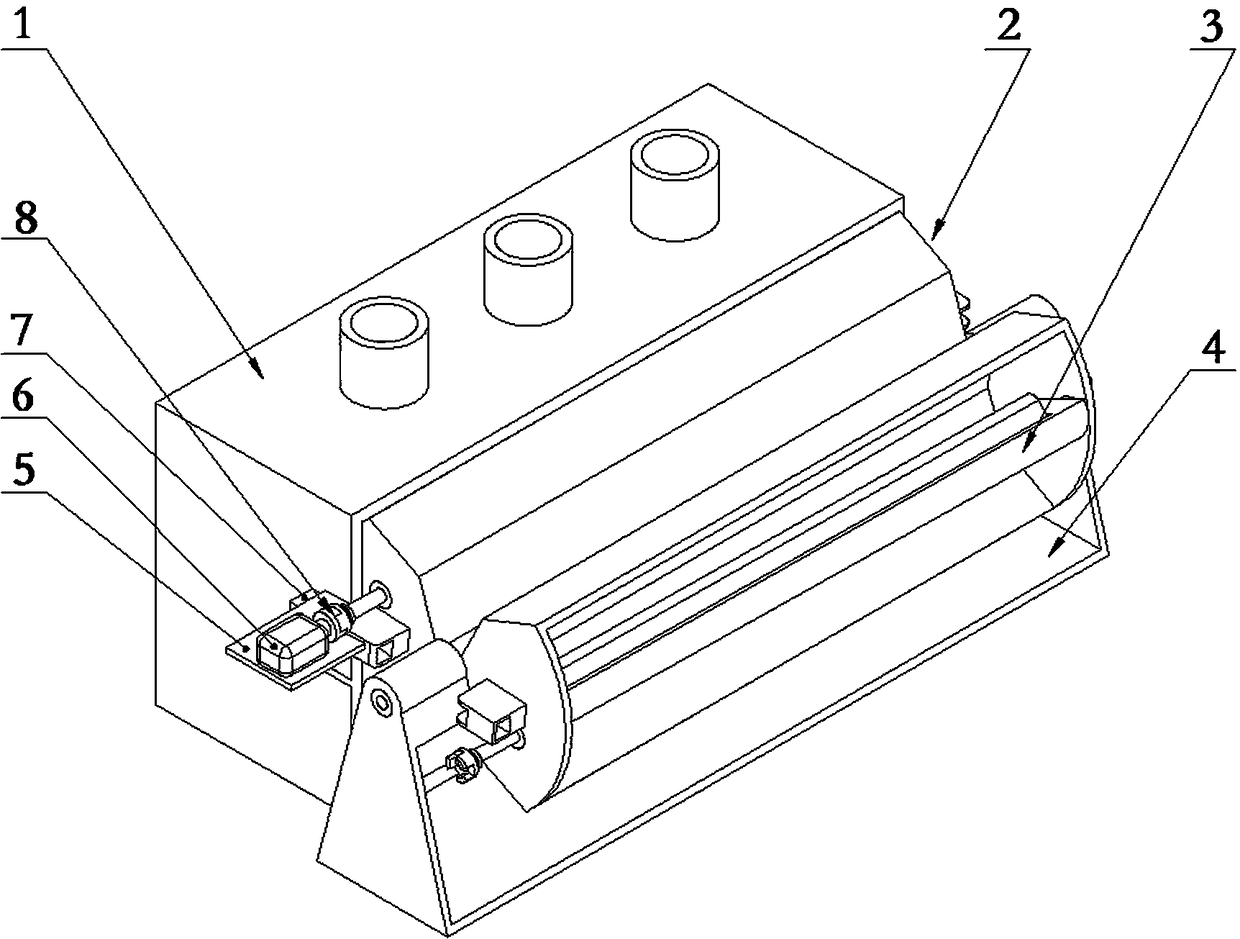 Turnover type shot blasting machine for coil wire