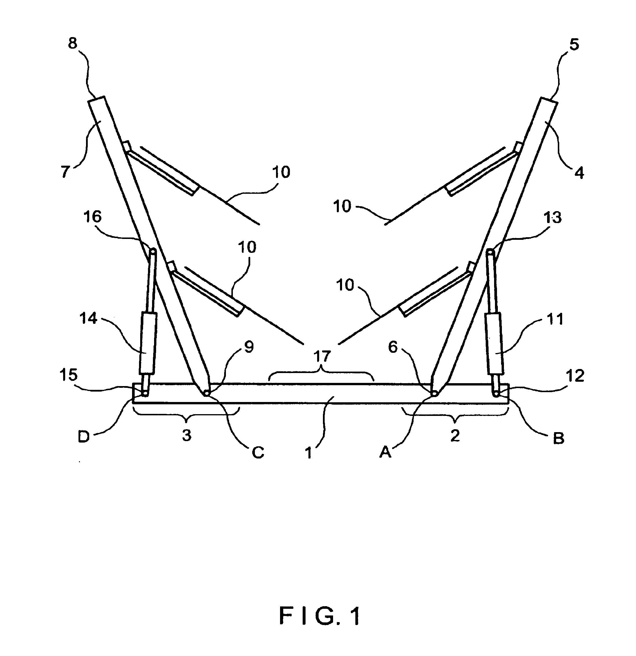 Pull type V-shaped hay rake