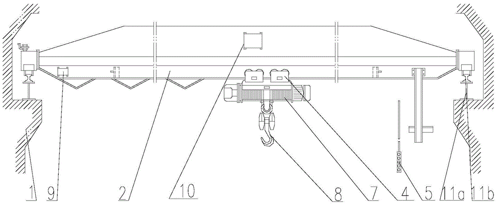 Single-beam overhead crane