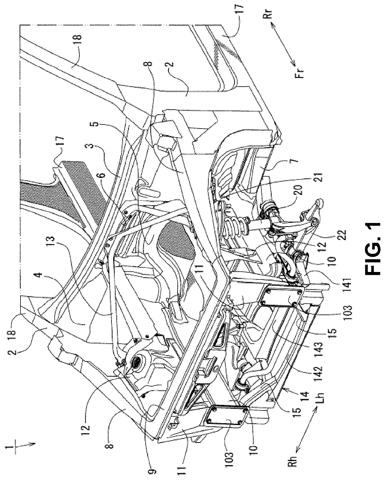 Front body structure of vehicle