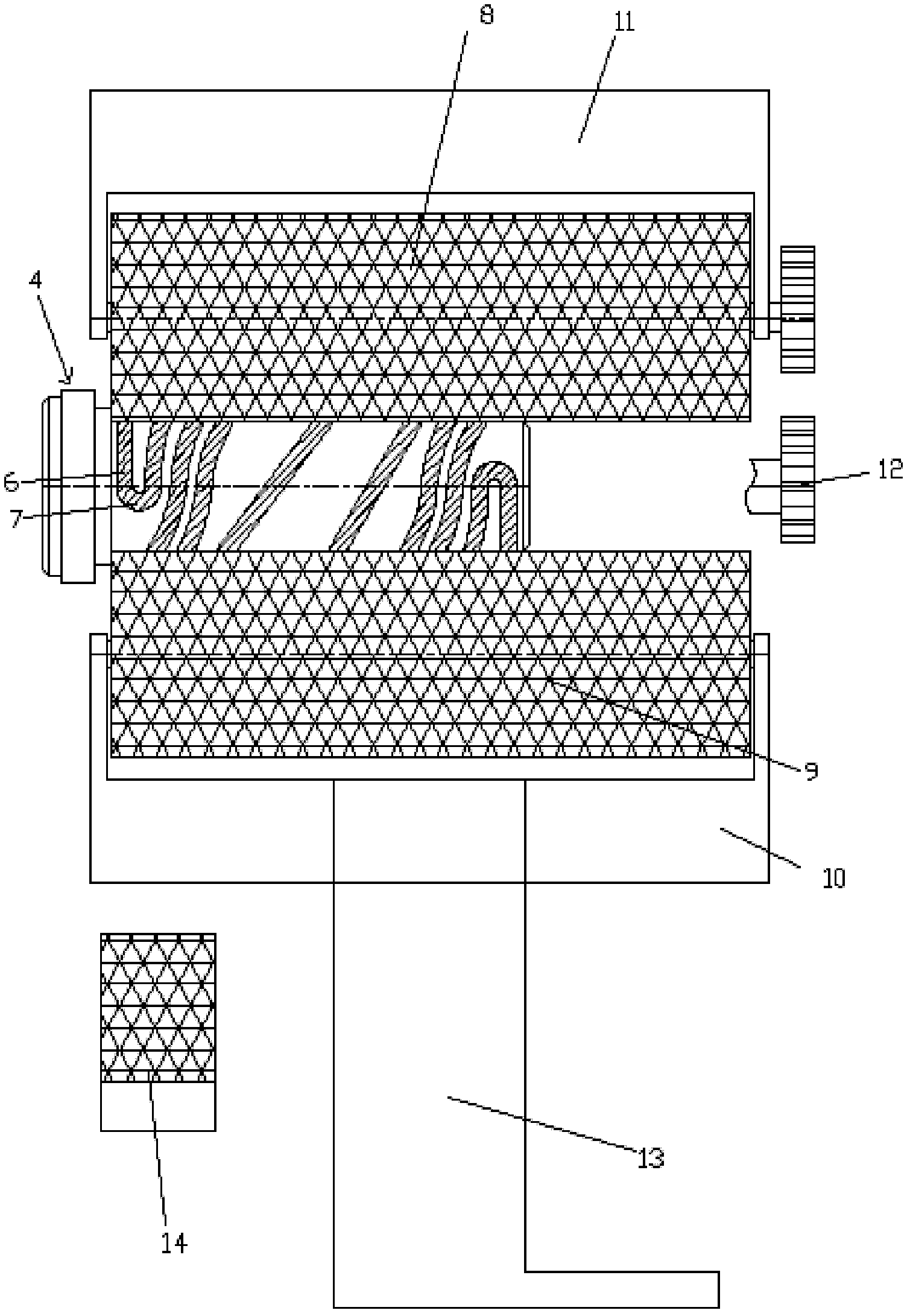 Line pressing device for hot runner nozzle heater