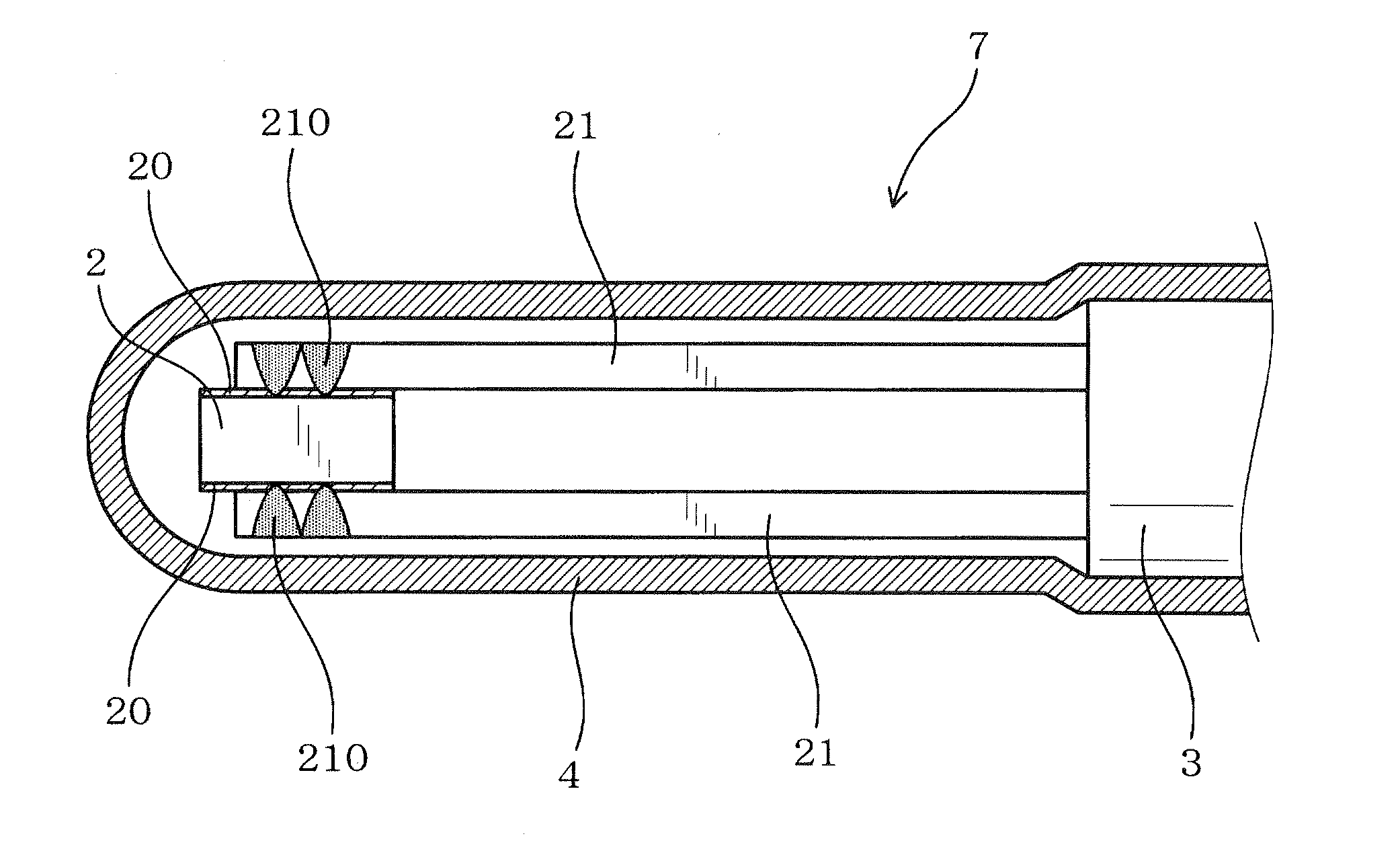 Temperature sensor including thermosensitive element