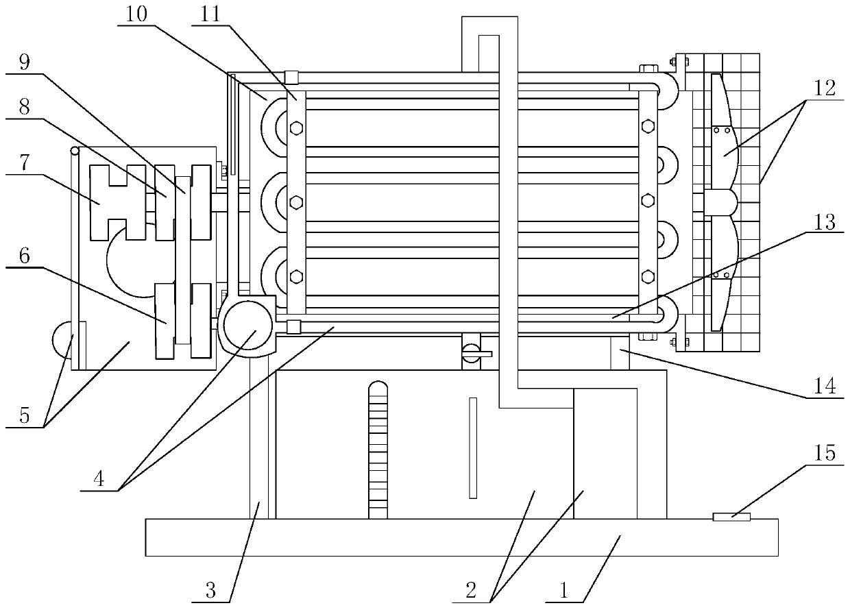 An adjustable cooling device for electromechanical equipment