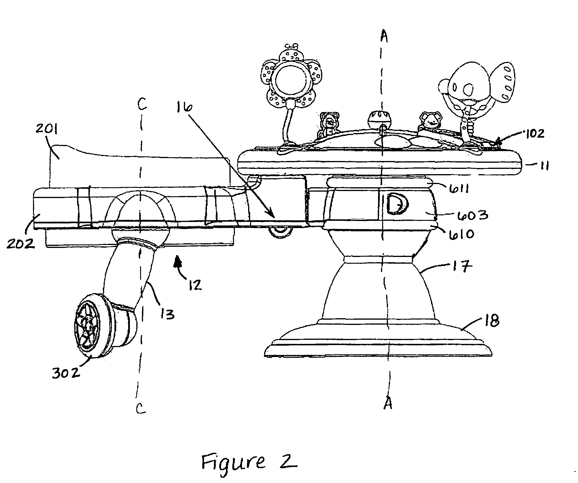 Orbital walker with activity table