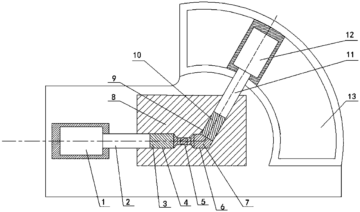 Reciprocating twisting and upsetting isometric angle forming method for preparing ultra-fine grain material