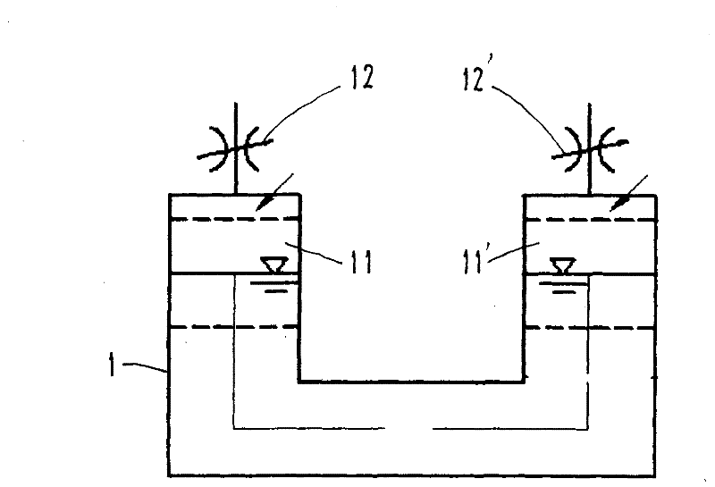 Anti-rolling tank control device