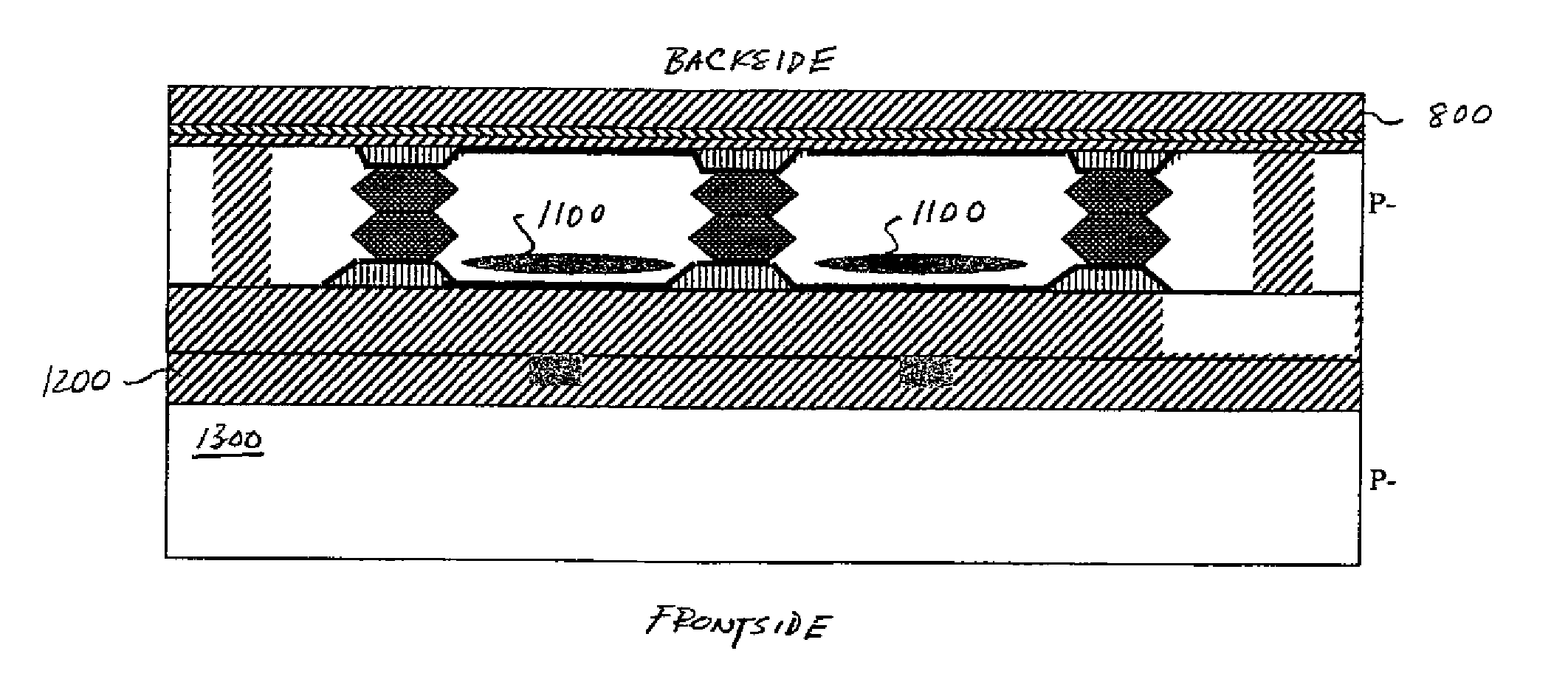 Backside illuminated image sensor with shallow backside trench for photodiode isolation