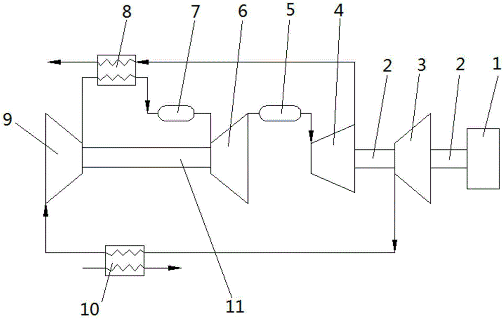 Intercooling regenerative cycle combustion gas turbine system