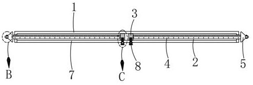 Measuring device for civil engineering