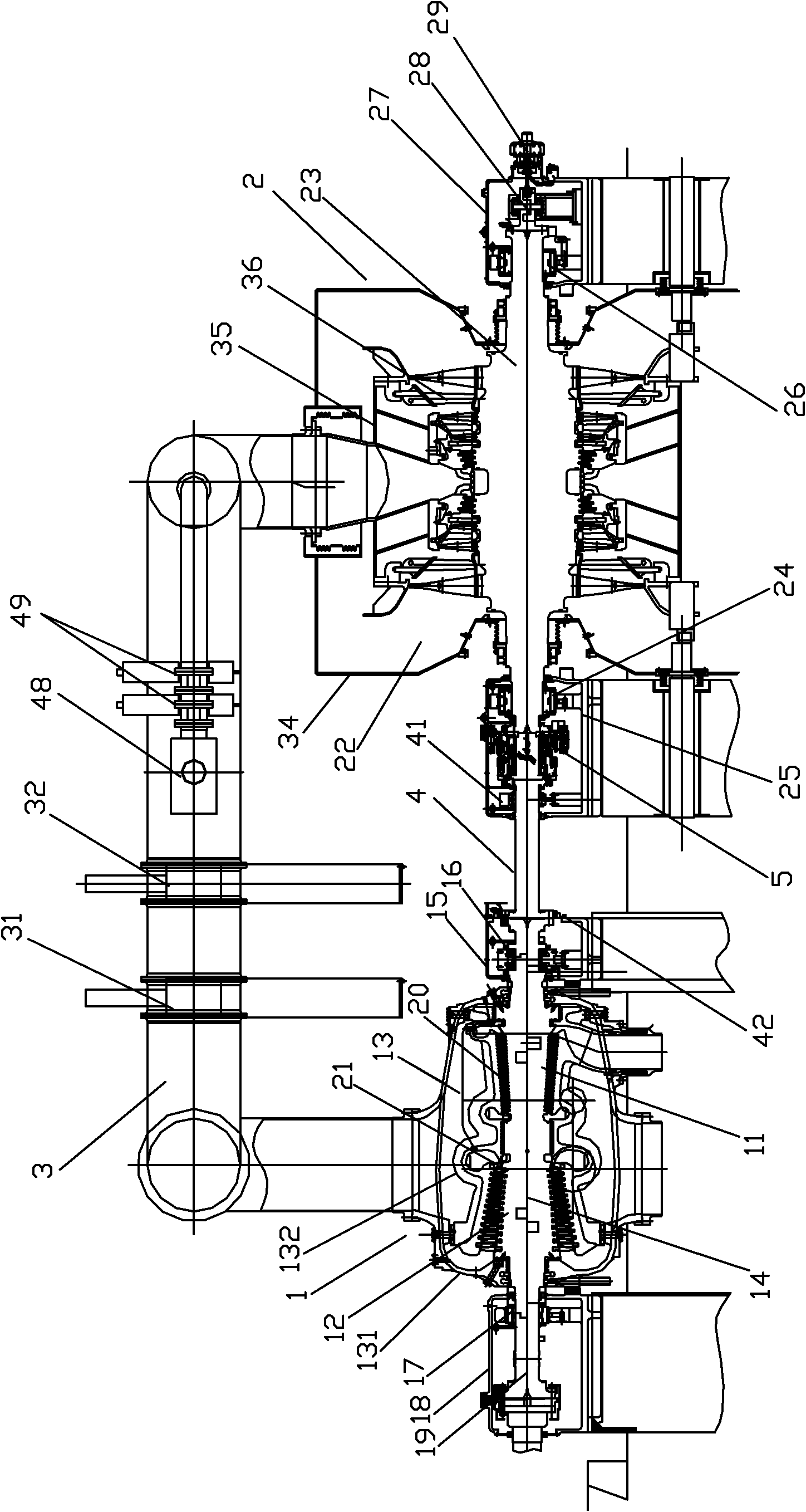 Double-cylinder coaxial combined cycle heat supply gas turbine