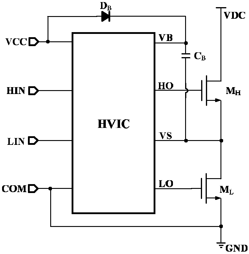 Bootstrap structure integrated to high-and-low-voltage isolation structure and bootstrap circuit