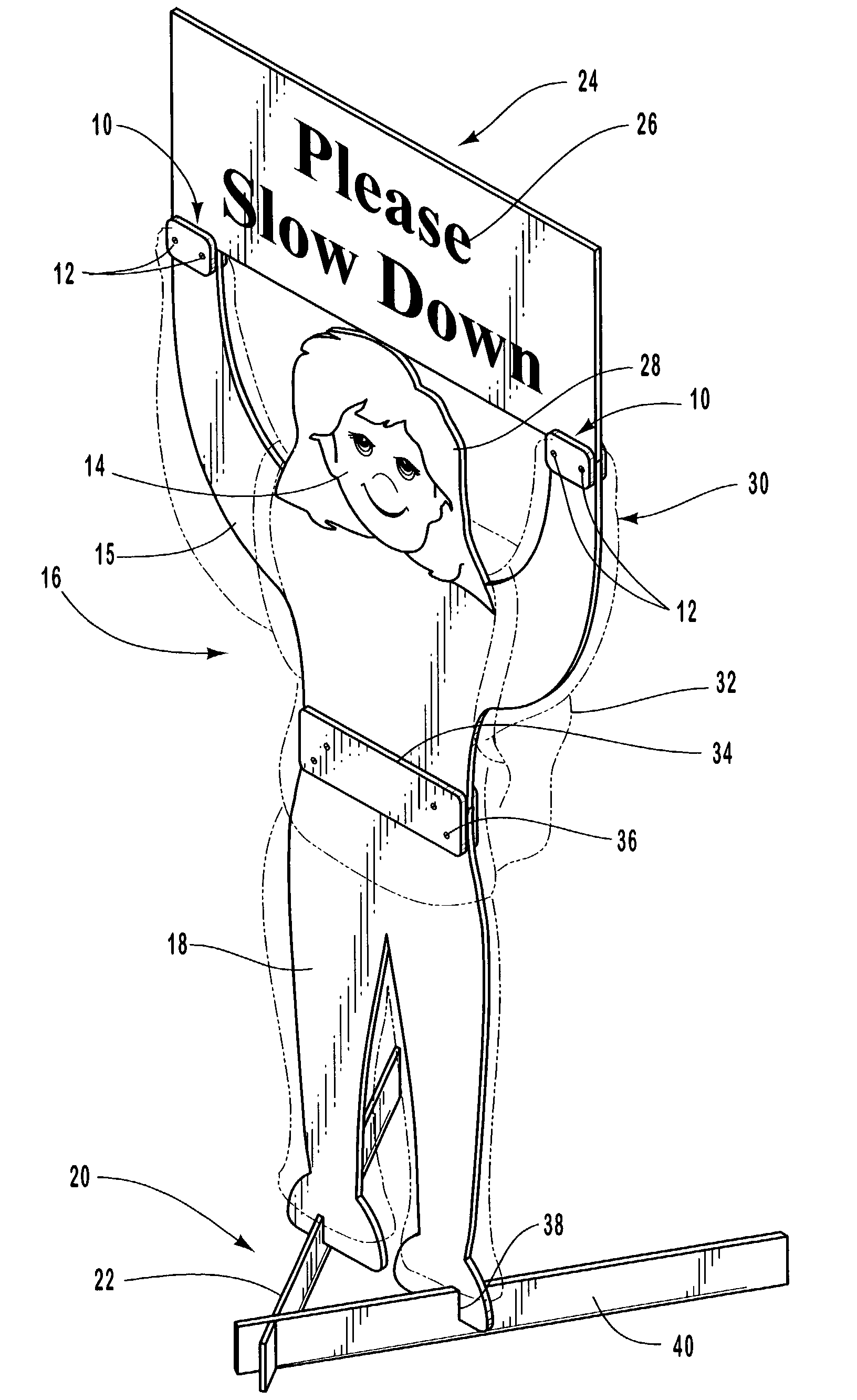 Sign-bearing road stand