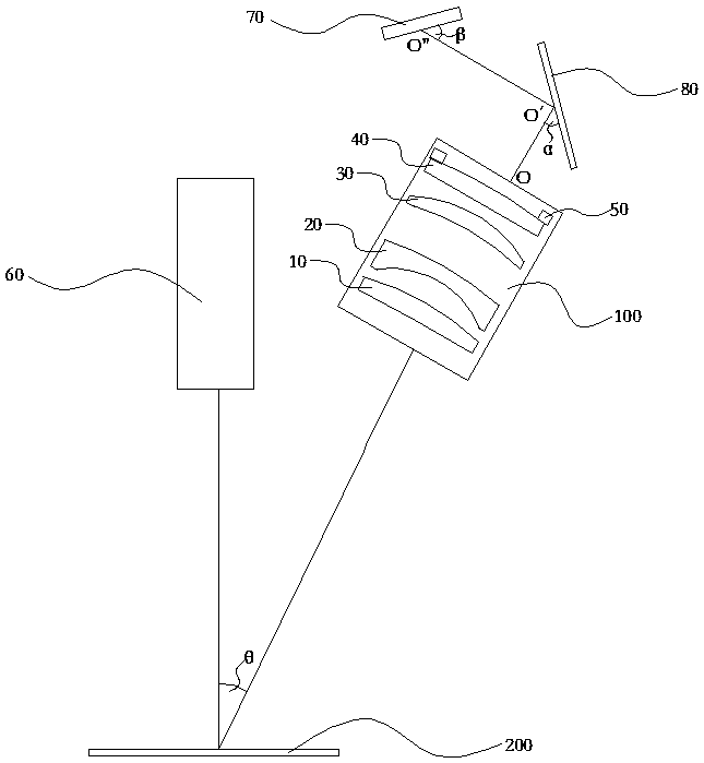 Imaging lens and laser thickness measurement device employing same