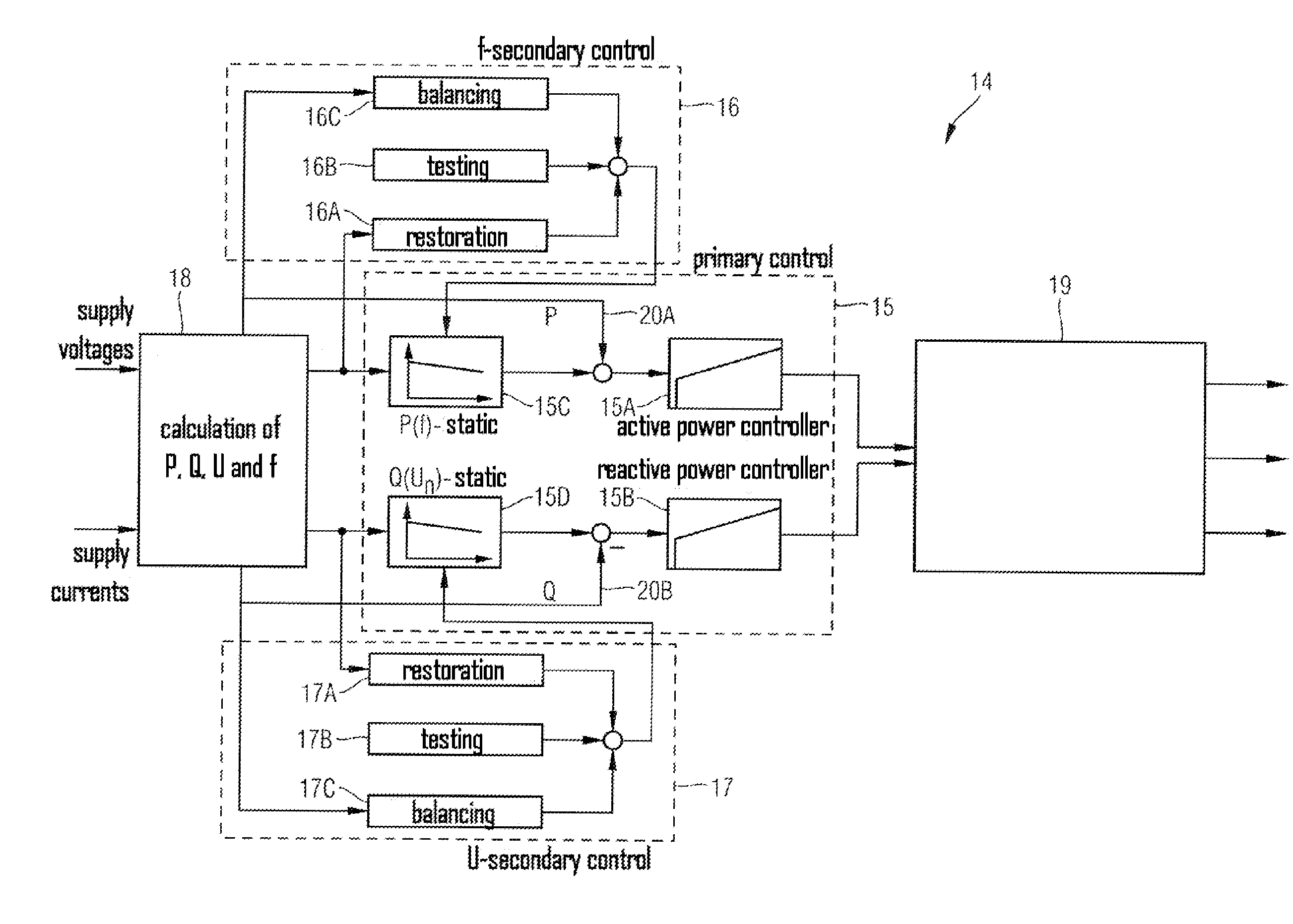 Method and device for providing an electrical system alternating voltage in an aircraft