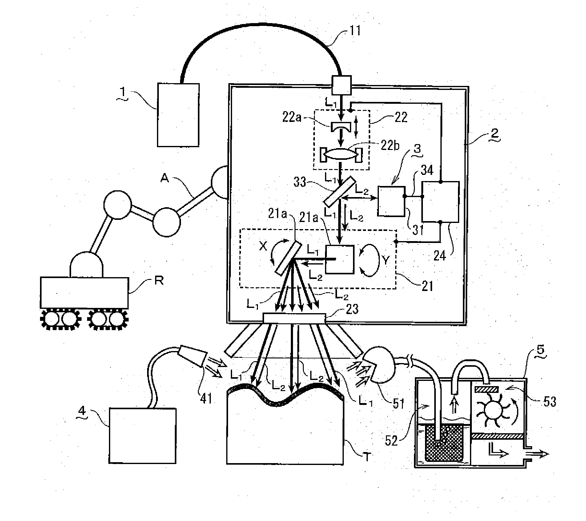 Laser decontamination device