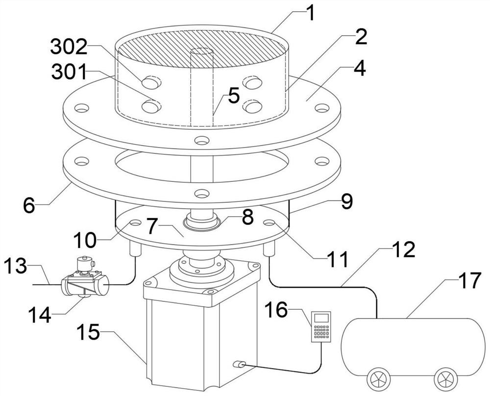 Arch breaking and unblocking device for material sending tank and arch breaking method