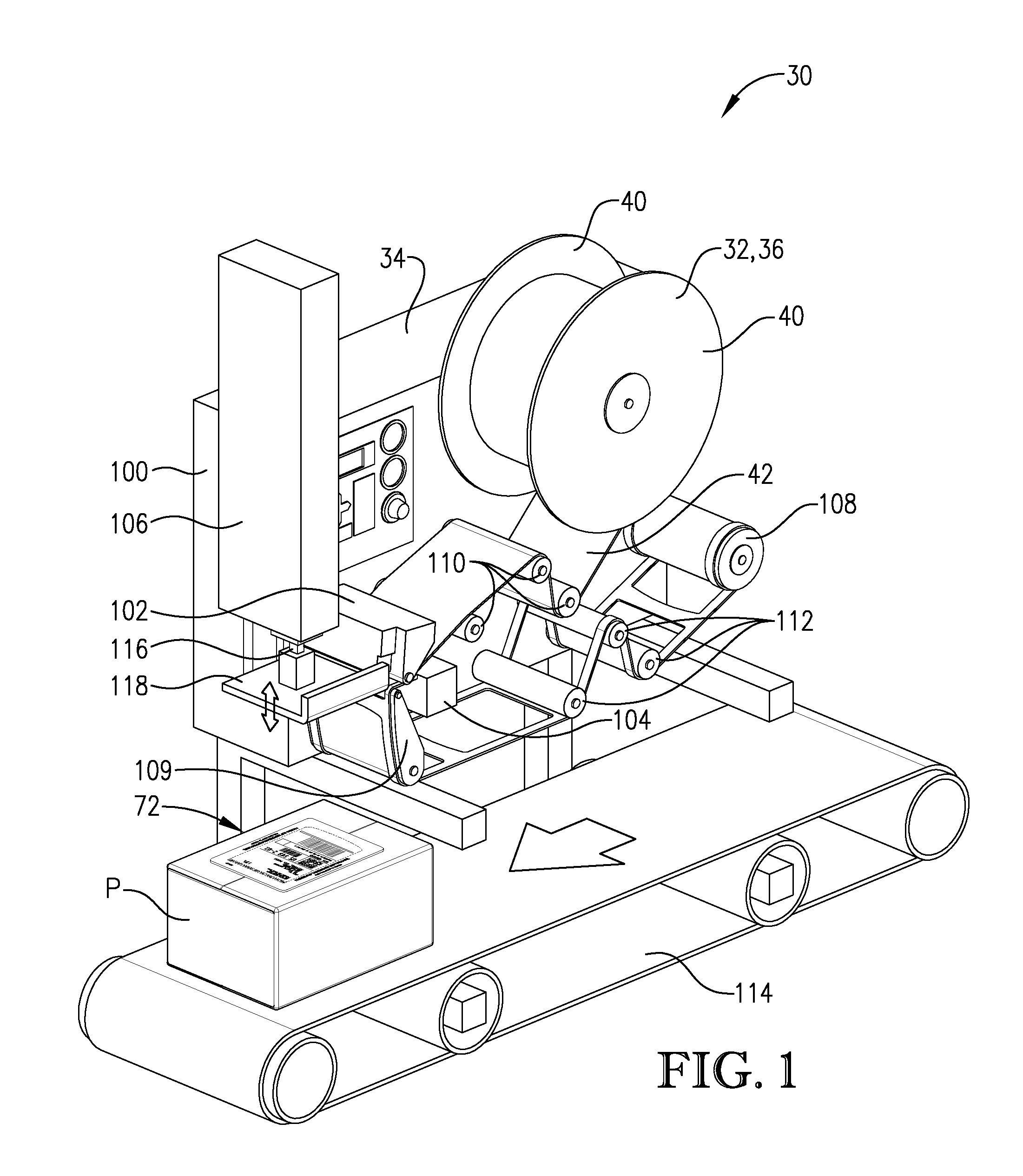 Auto-peel label with projecting edge