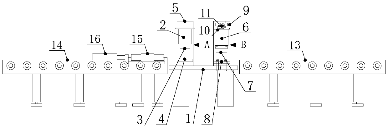 Hot-rolling forklift cross beam profile steel distortion straightening device and system