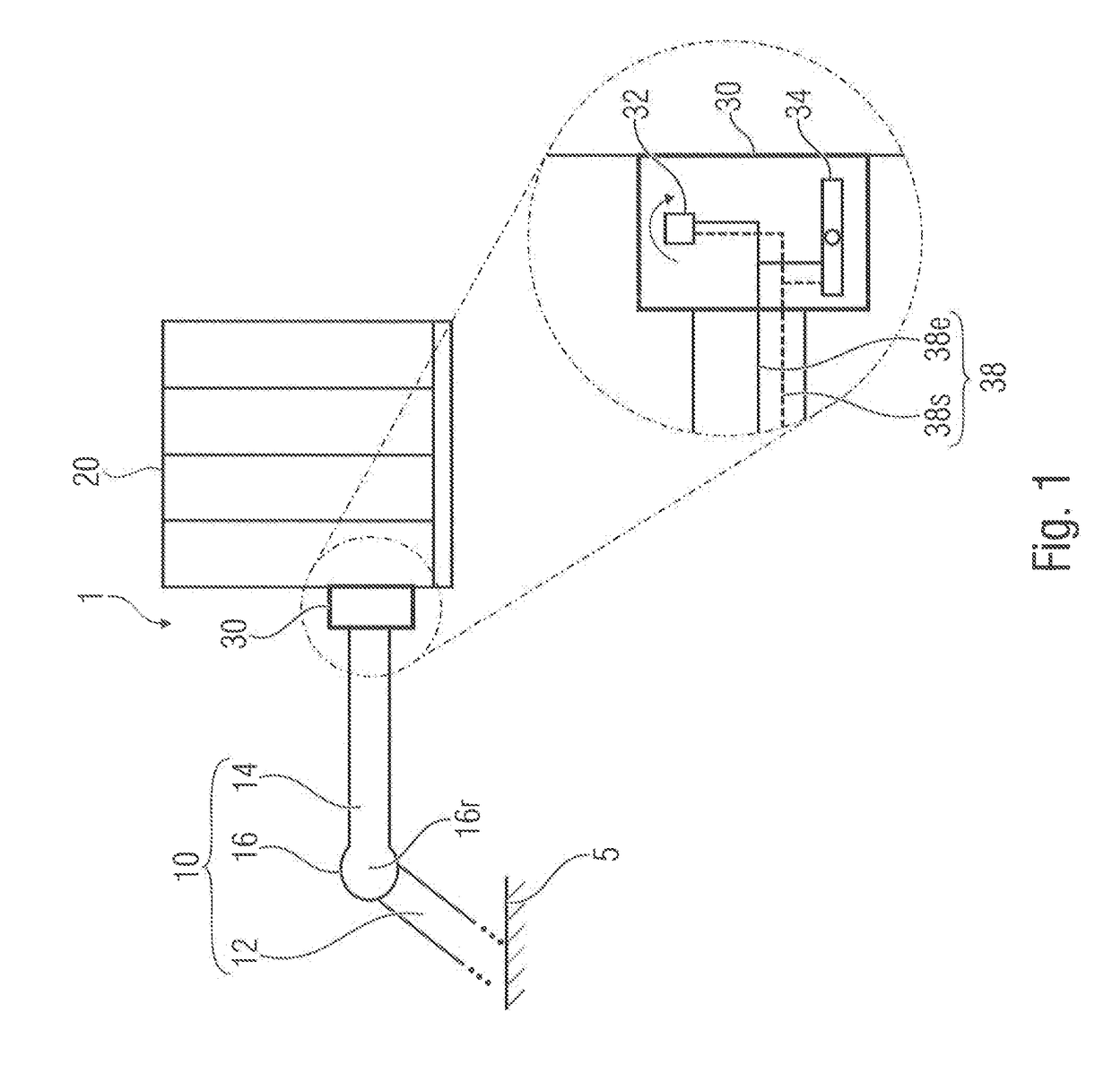 Crane mechanism and work platform with load detection means and integrated inclination sensor