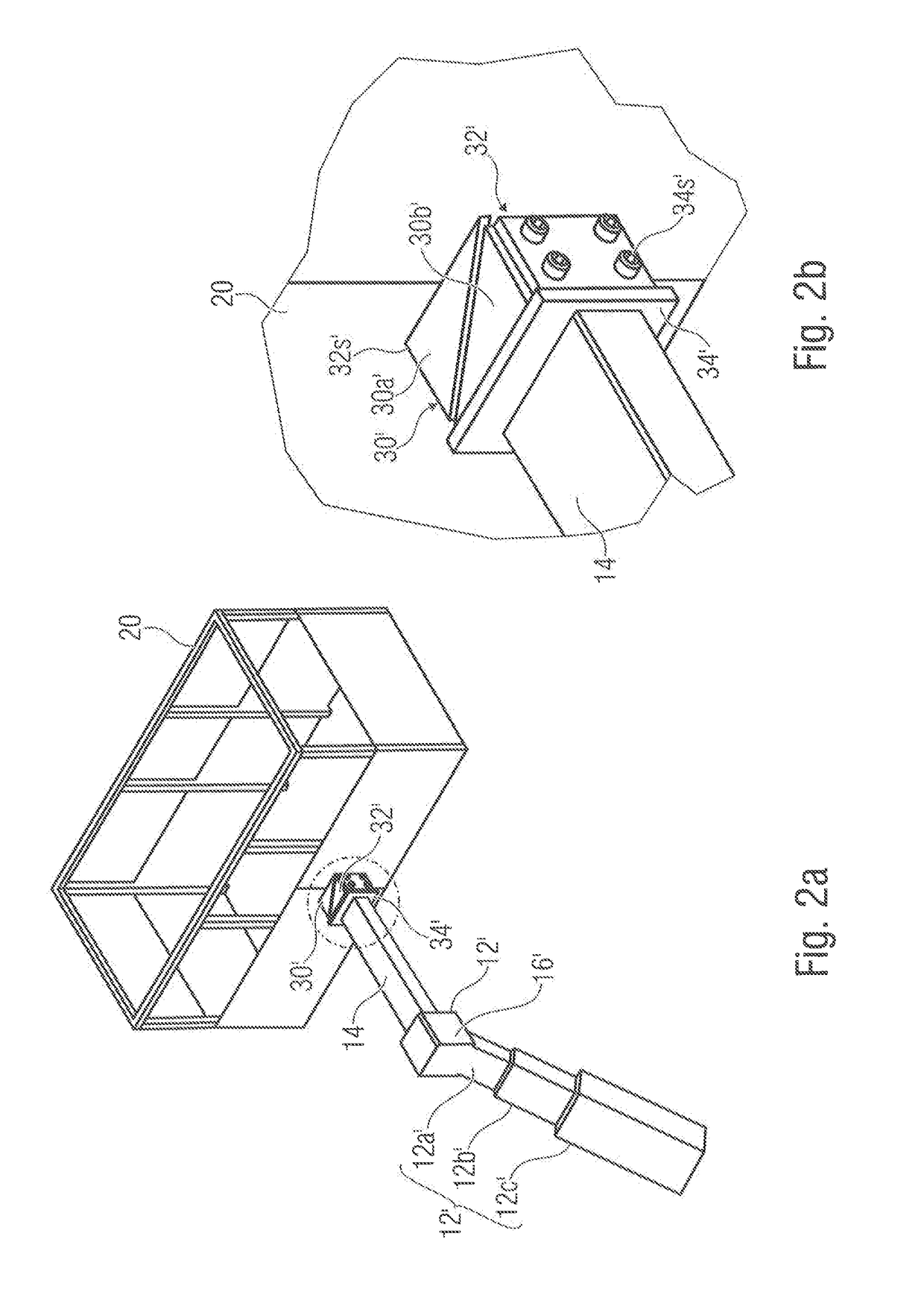 Crane mechanism and work platform with load detection means and integrated inclination sensor