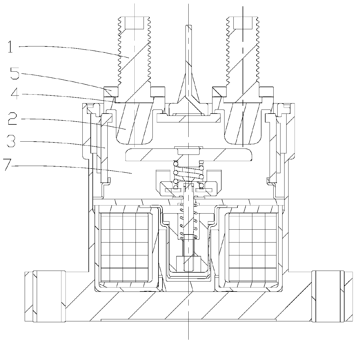 Load terminal for high voltage direct current relay