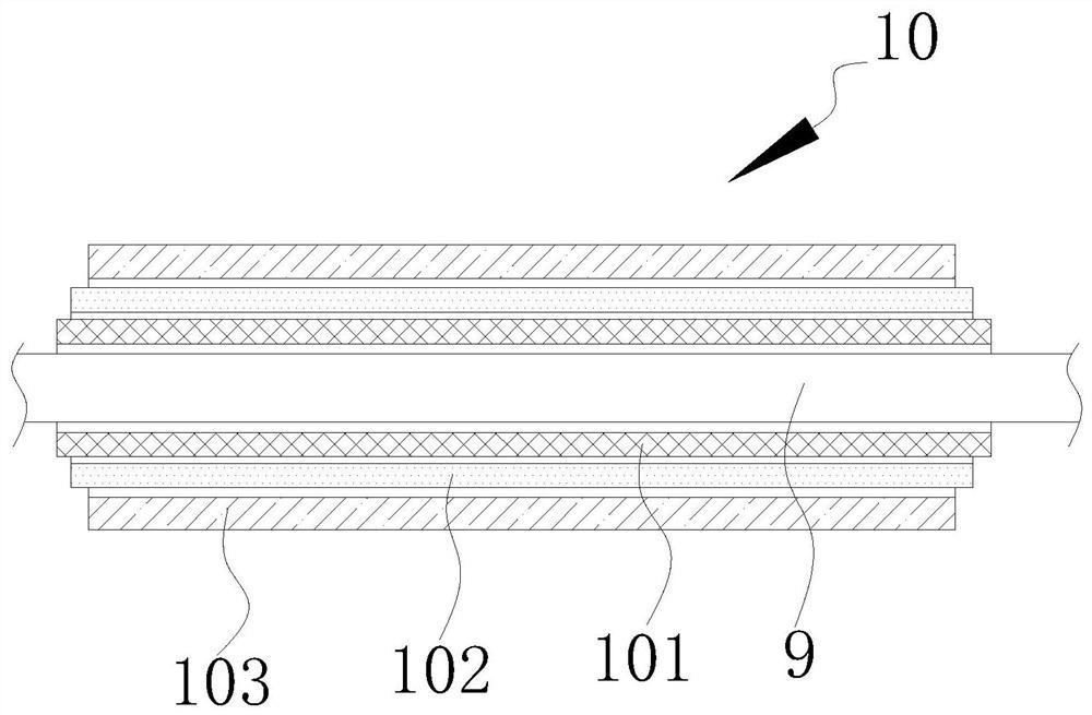 Peanut stir-frying device for spiced peanut processing