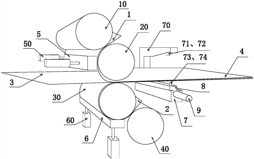 On-line detection device for steel cord fabric