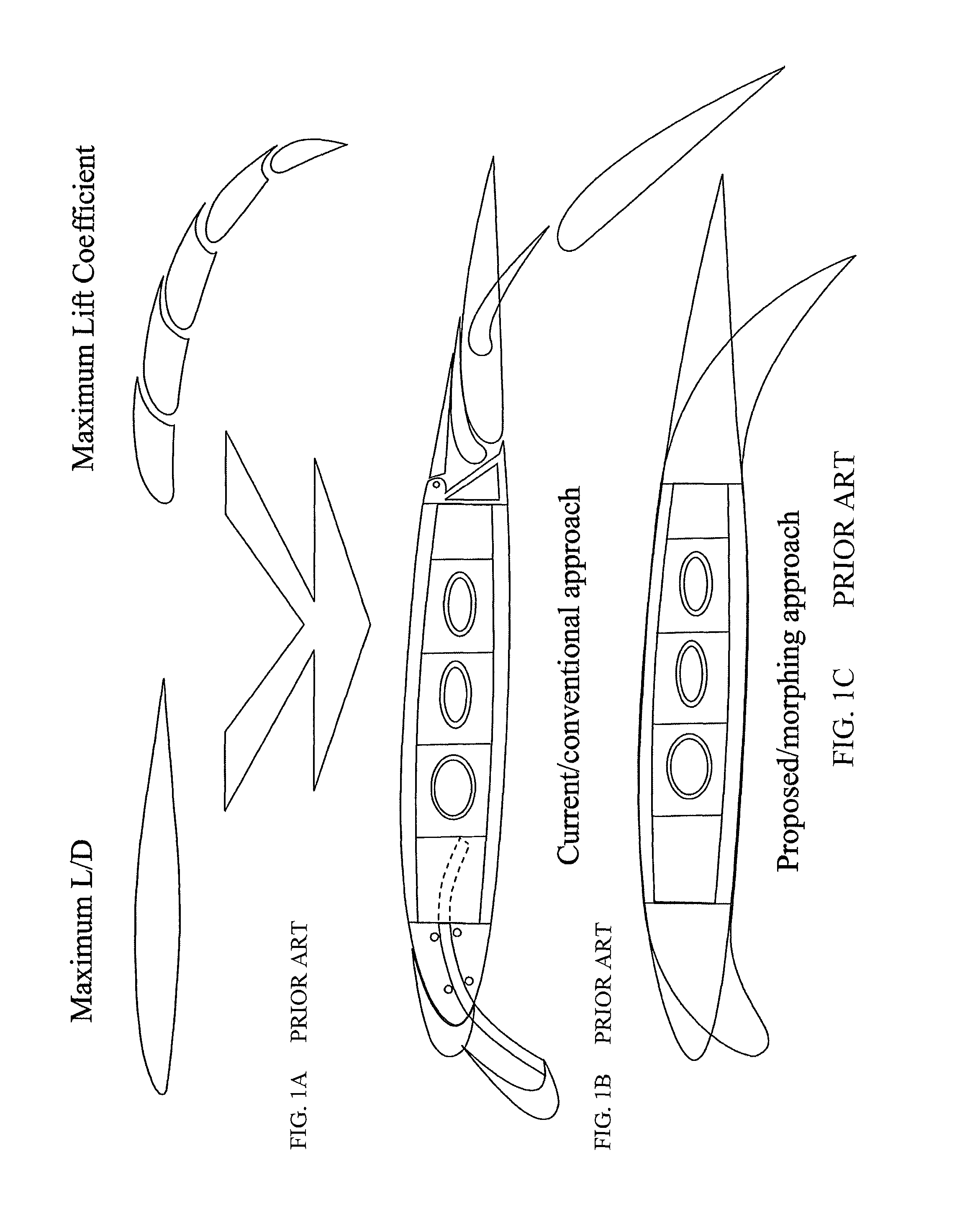 Method and apparatus for pressure adaptive morphing structure