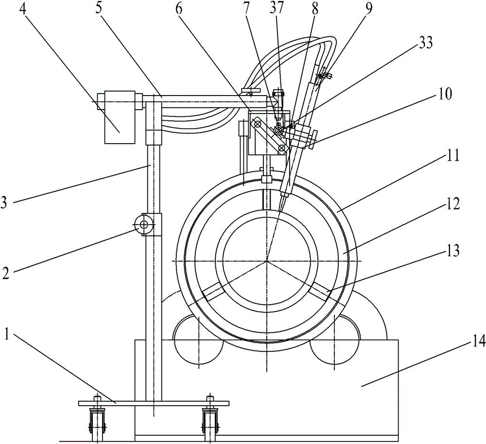 Saddle-shaped pipe end cutting device