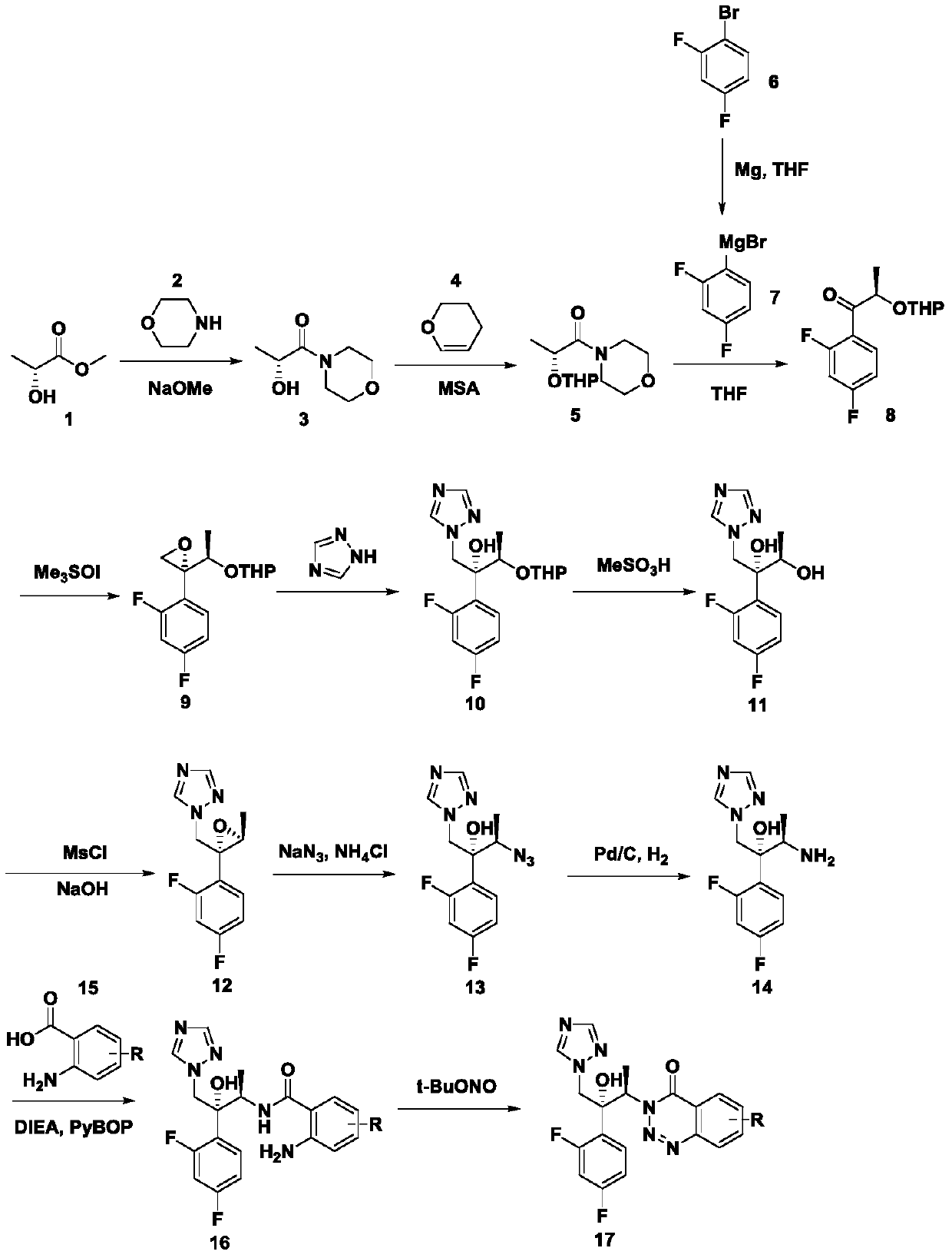 Triazole alcohol derivative, and preparation method and application thereof