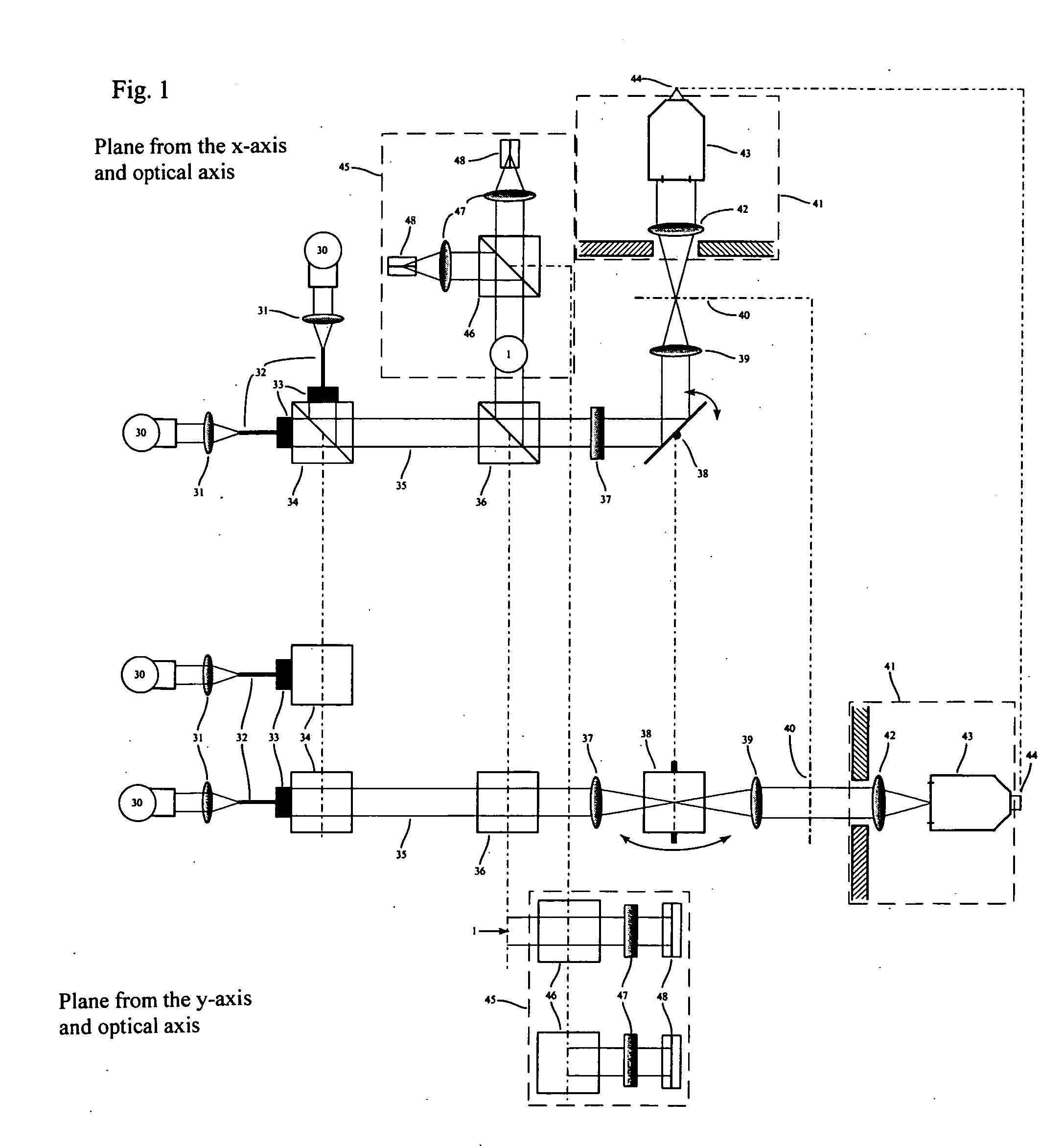 Device for multifocal confocal microscopic determination of spatial distribution and for multifocal fluctuation analysis of fluorescent molecules and structures with flexible spectral detection