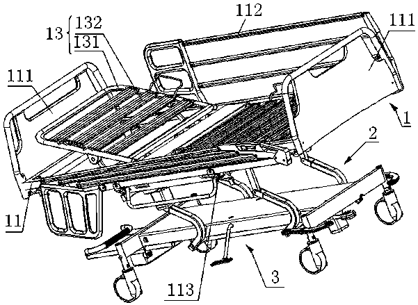 a hospital bed