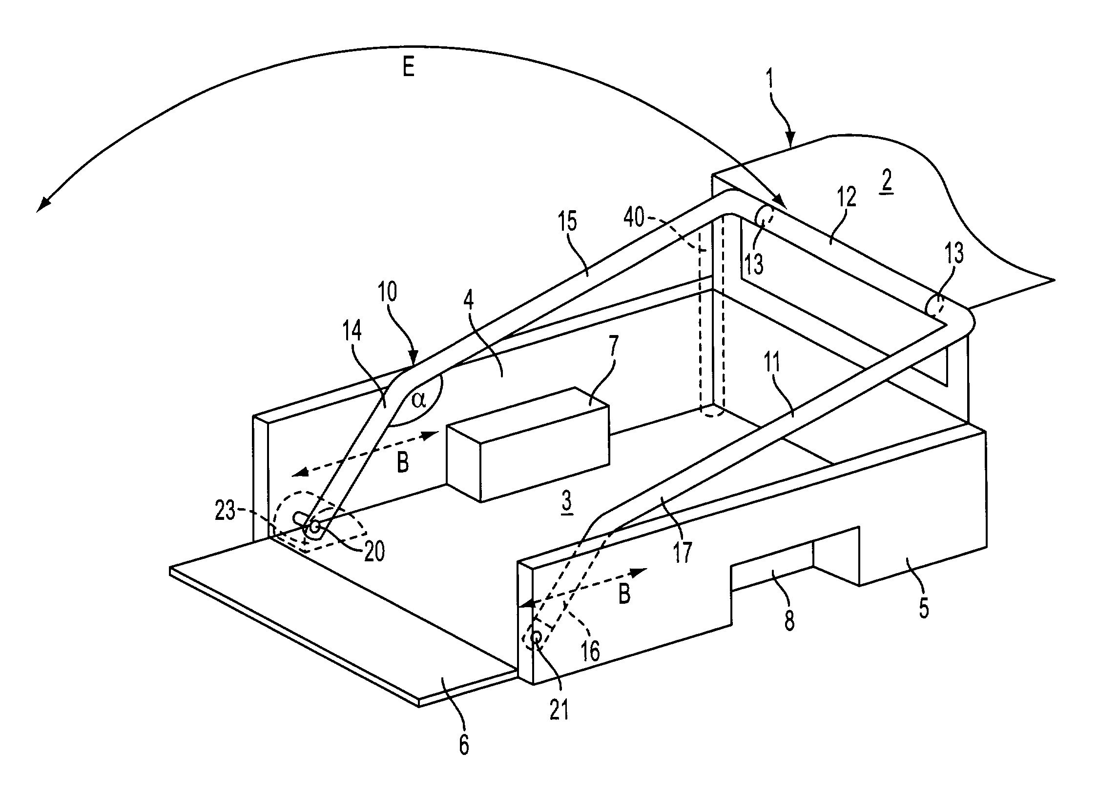 Pick-up vehicle having a swivel device and swivel device for loading and unloading the pick-up vehicle