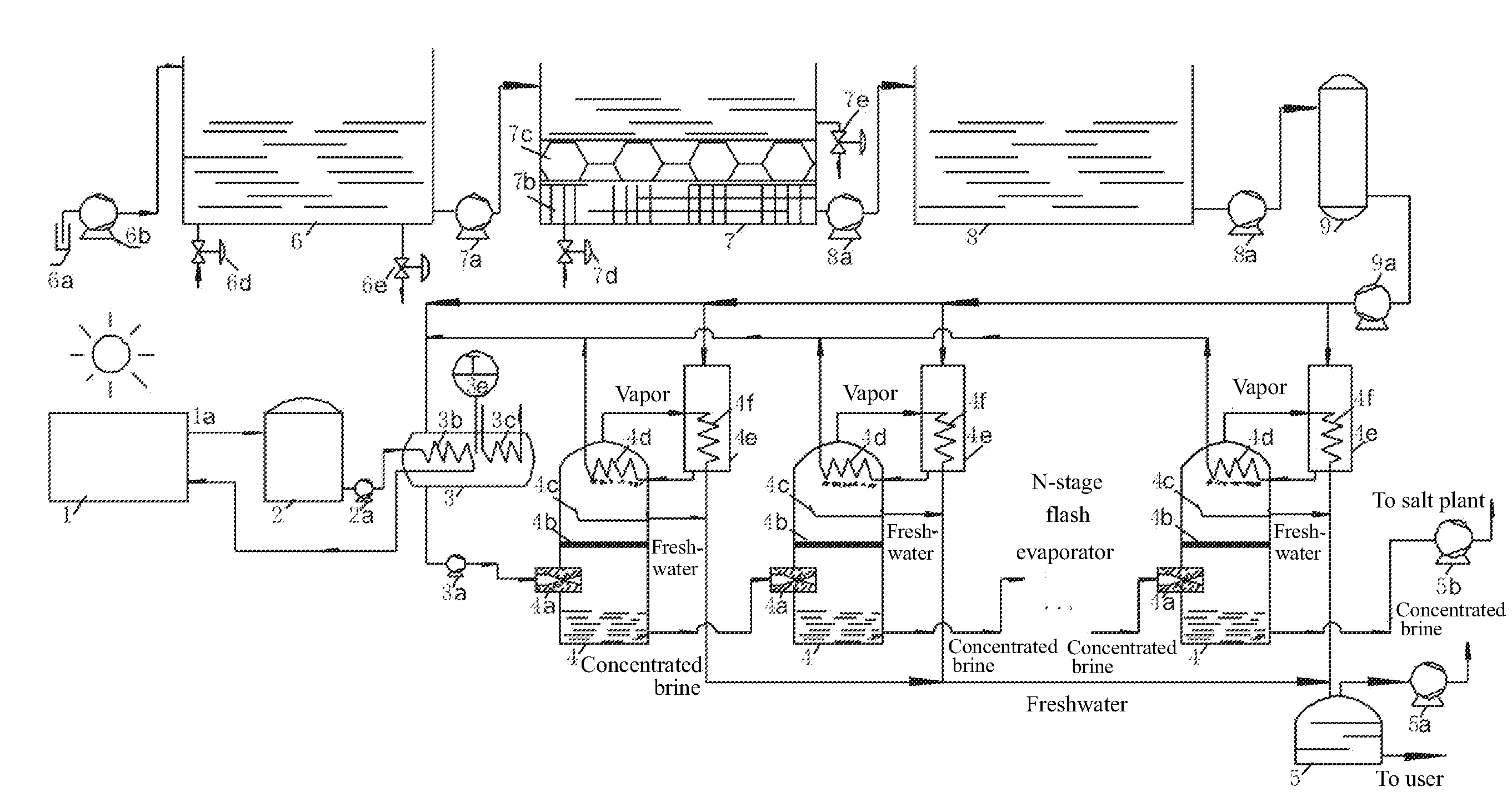 Apparatus and method for desalinating seawater