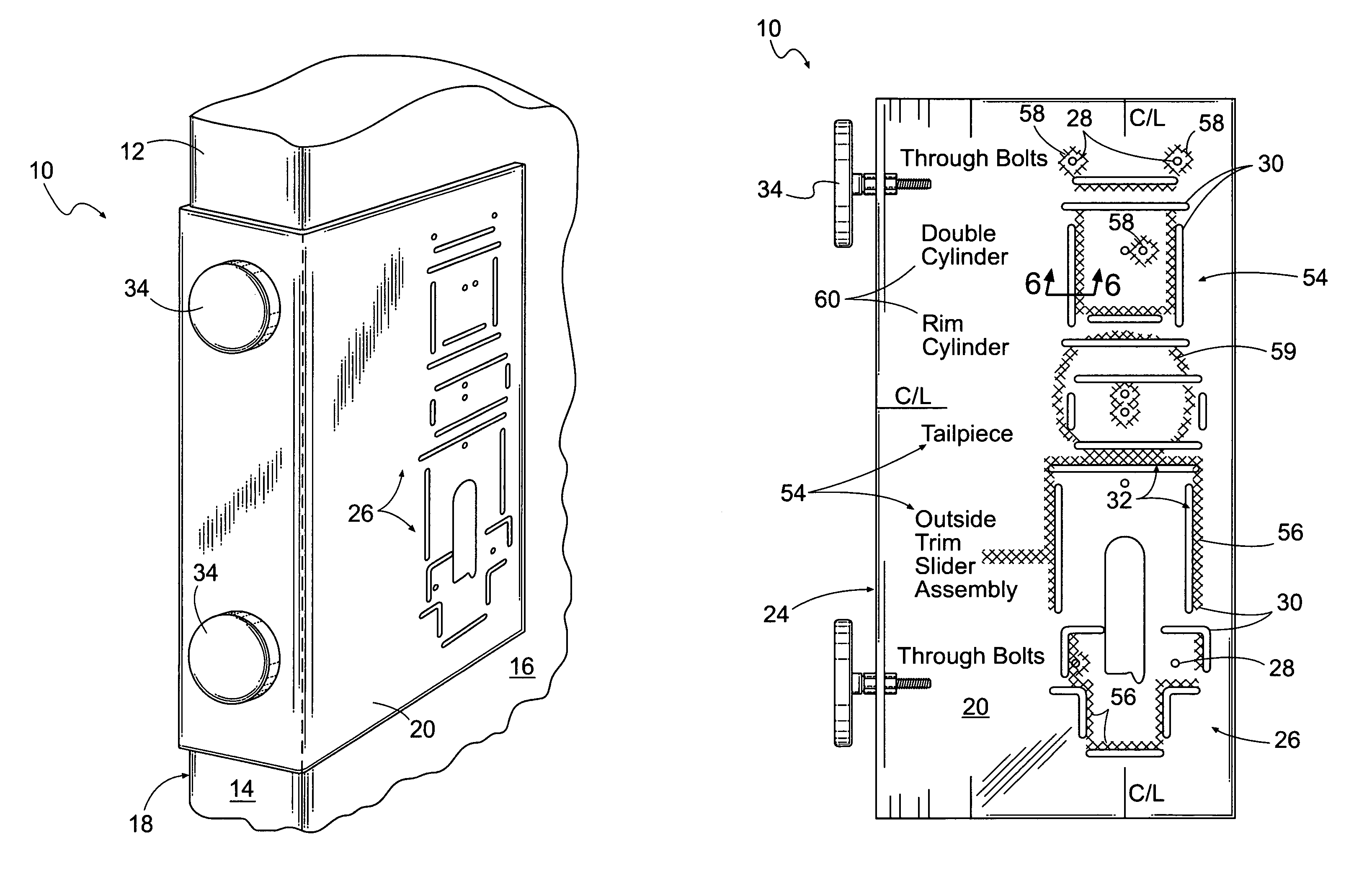 Template for fitting exit hardware on a door