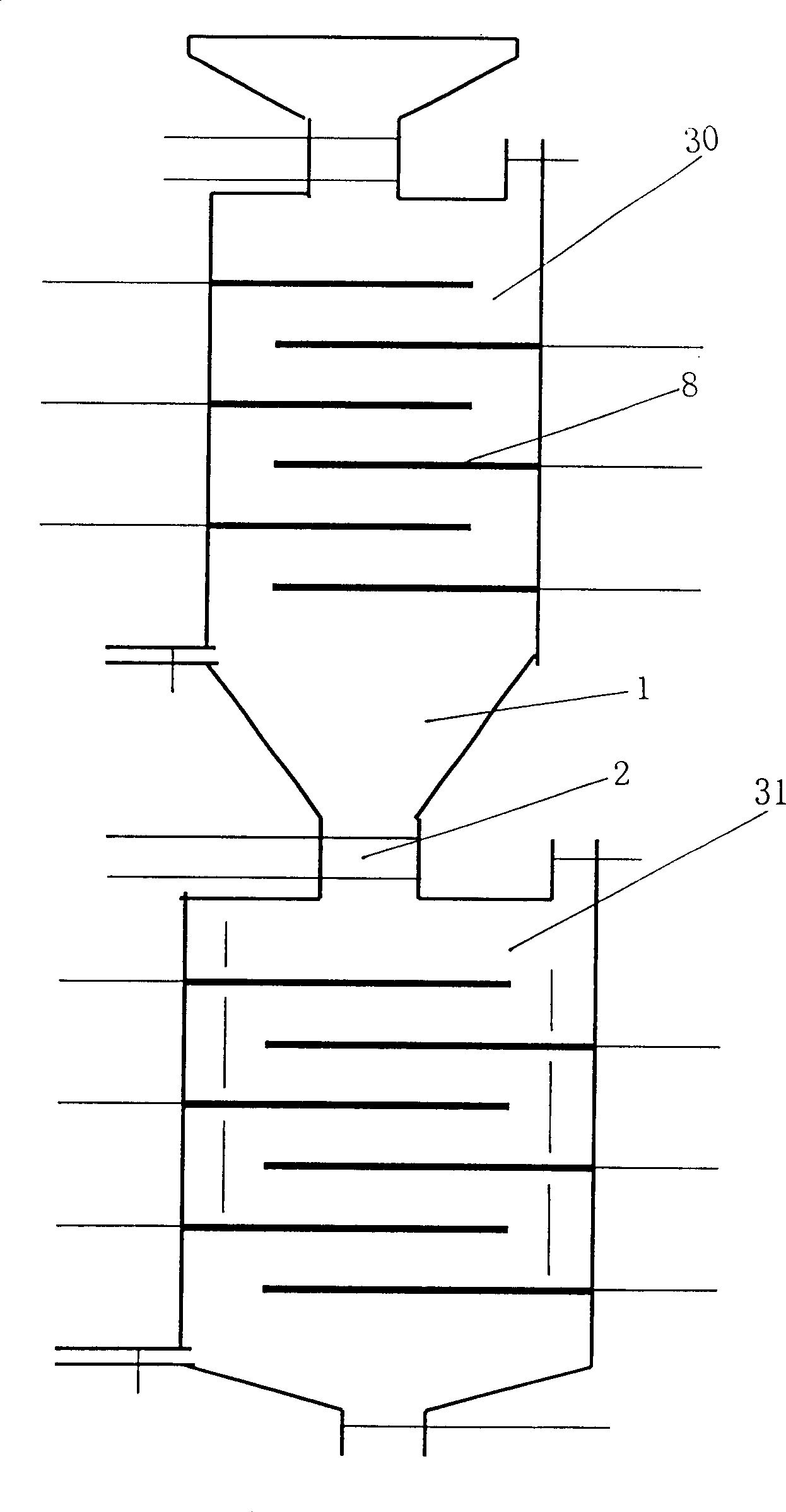 Reaction unit and process of continuous preparation of carbon nano-tube