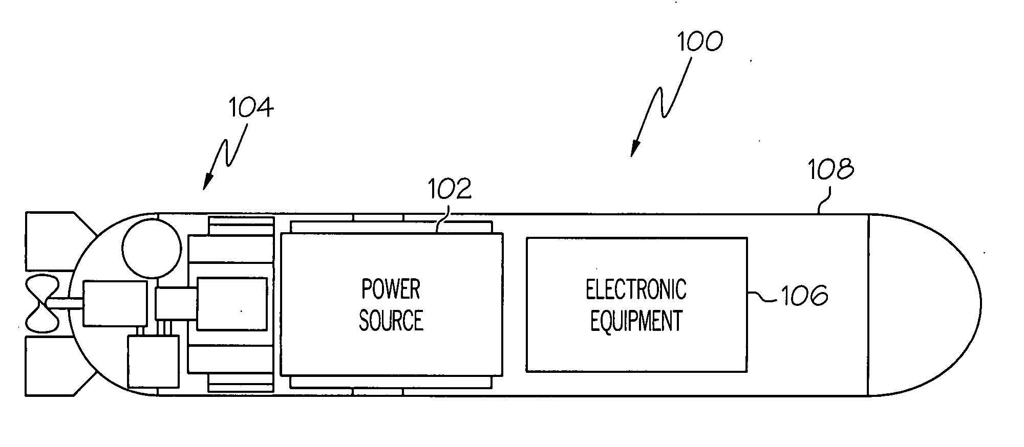 Unmanned underwater vehicle turbine powered charging system and method