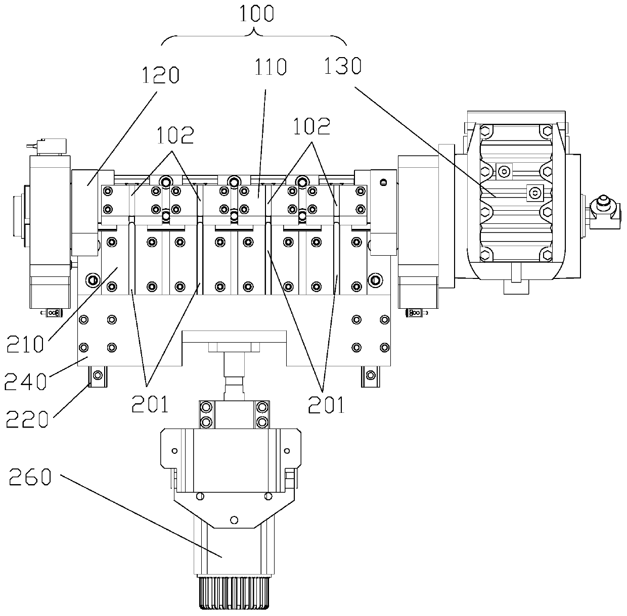 Bending device and U-shaped pipe machining equipment