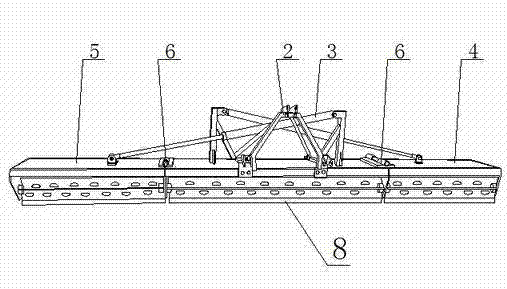 Folding paddy-field temper mill