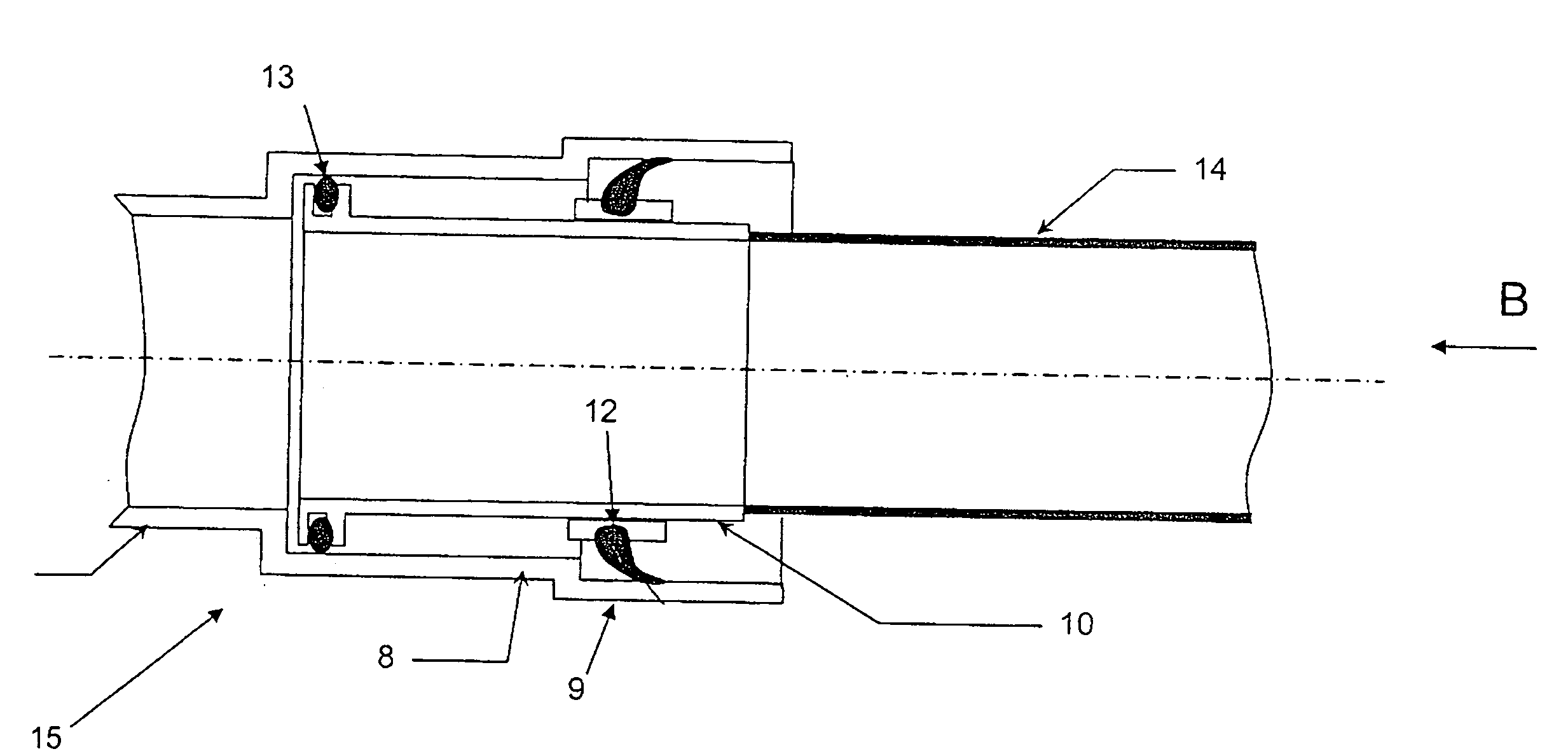 Aircraft fuel pipe coupling