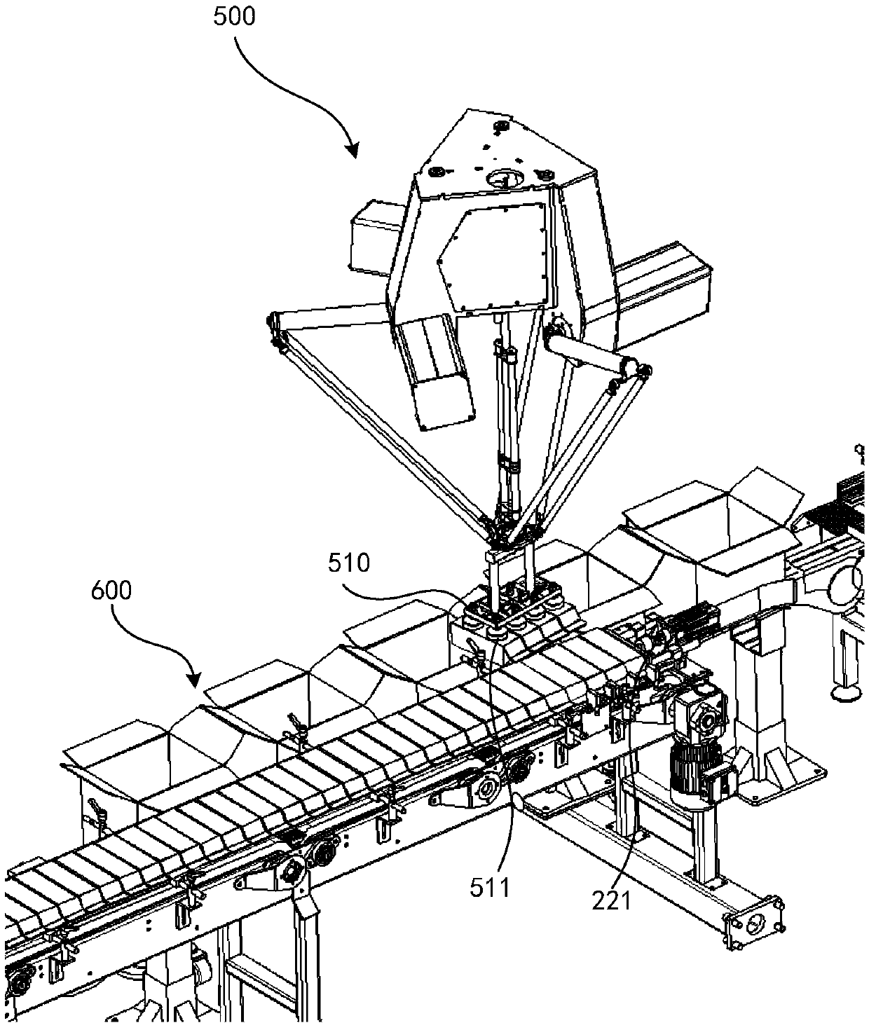 Packing box casing machine