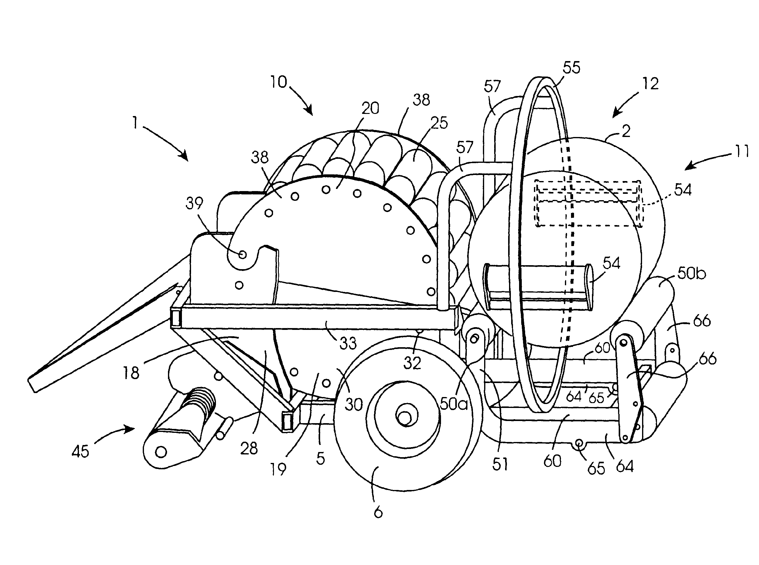 Combined baler/bale wrapper