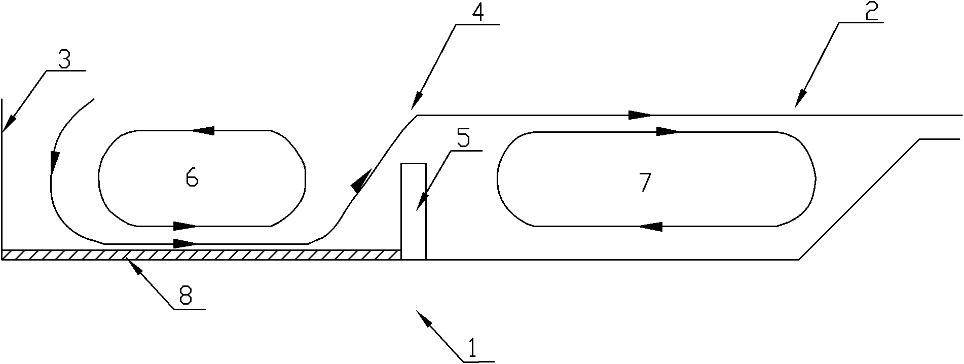 Float glass melting furnace